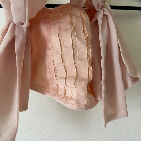 Blush Peach Bandage Corset Crop Top - Missguided - Picture 4 of 6
